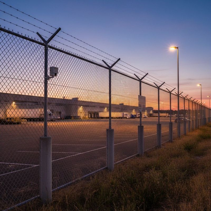Industrial Fence Installation detail