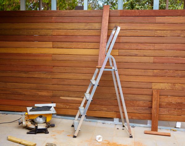 Wood Panel Fence Installation in Joplin